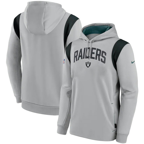 Men's Las Vegas Raiders Gray Sideline Stack Performance Pullover Hoodie,We sell and wholesale Men's Las Vegas Raiders Gray Sideline Stack Performance Pullover Hoodie on line form chian!